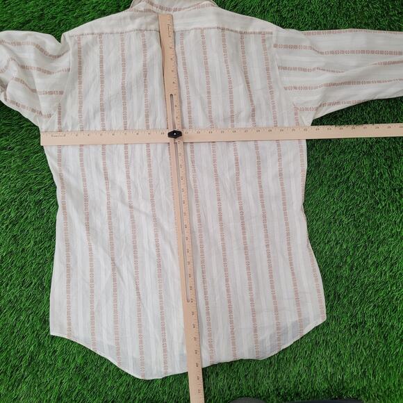 Vintage 60s Hampshire House by Van Heusen Button Shirt Medium 15.5 33 Textured - Picture 8 of 11
